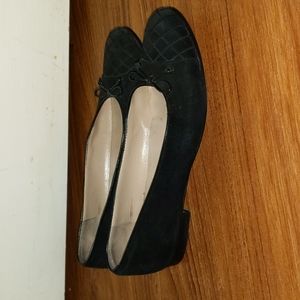 Salvatore Ferragamo Quilted Toe Black Flats